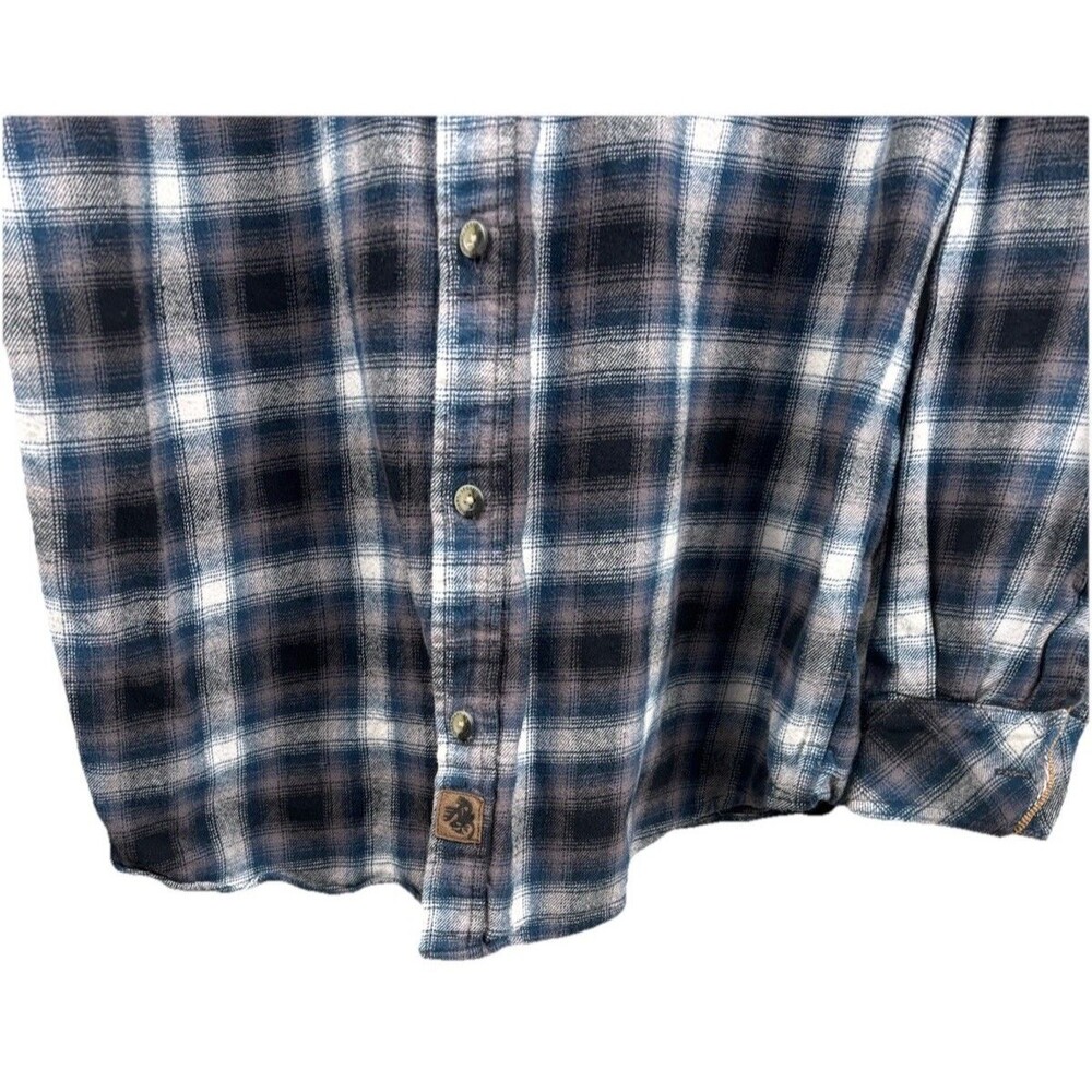 Legendary Whitetails Men's Long Sleeve Blue Plaid Flannel Size XL 100% Cotton - Picture 6 of 8